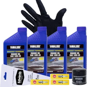Edwards Oil Change Kit fits 2016-2021 Yamaha VX 1050 WaveRunner Watercraft with Spark Plugs