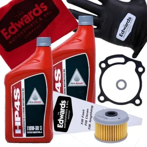 Edwards Full Synthetic Oil Change Kit fits 2011-2022 Honda CBR250R/CBR300R ABS Motorcycle
