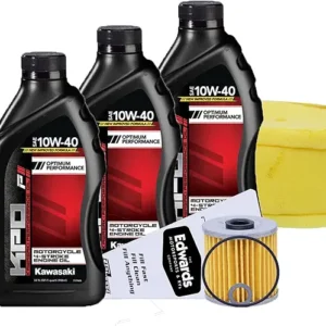 Edwards Oil Change Kit fits 1987-2023 Kawasaki KLR650 Motorcycle with Air Filter