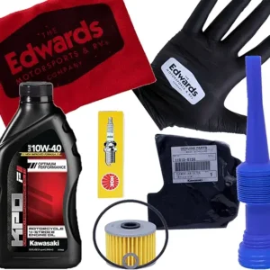 Edwards Oil Change Kit fits 2016-2023 Kawasaki Z125 Z125 Pro Motorcycle with Air Filter