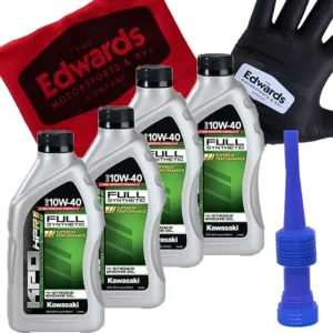 Edwards Full Synthetic Oil Bundle fits Kawasaki Motorcycles, ATVs and SxS Vehicles