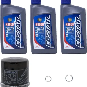Edwards Full Synthetic Oil Change Kit with 3 Quarts of Suzuki R9000 Ecstar Oil and 16510-07J00 Oil Filter