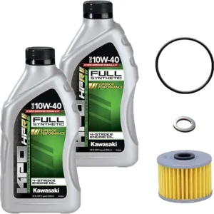 Edwards Full Synthetic 10W-40 Engine Oil Change Kit compatible with 2003-2024 KLX 110 Motorcycle